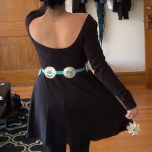 Forever 21 long sleeve black skater dress